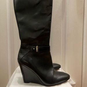 Ann Taylor Size 7 leather Wedge Boots